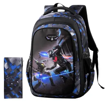 

School Bag Fashion Ultra Light Weight Loss Children Cartoon Backpack 6-12 Years Old Ant People Large School Backpack