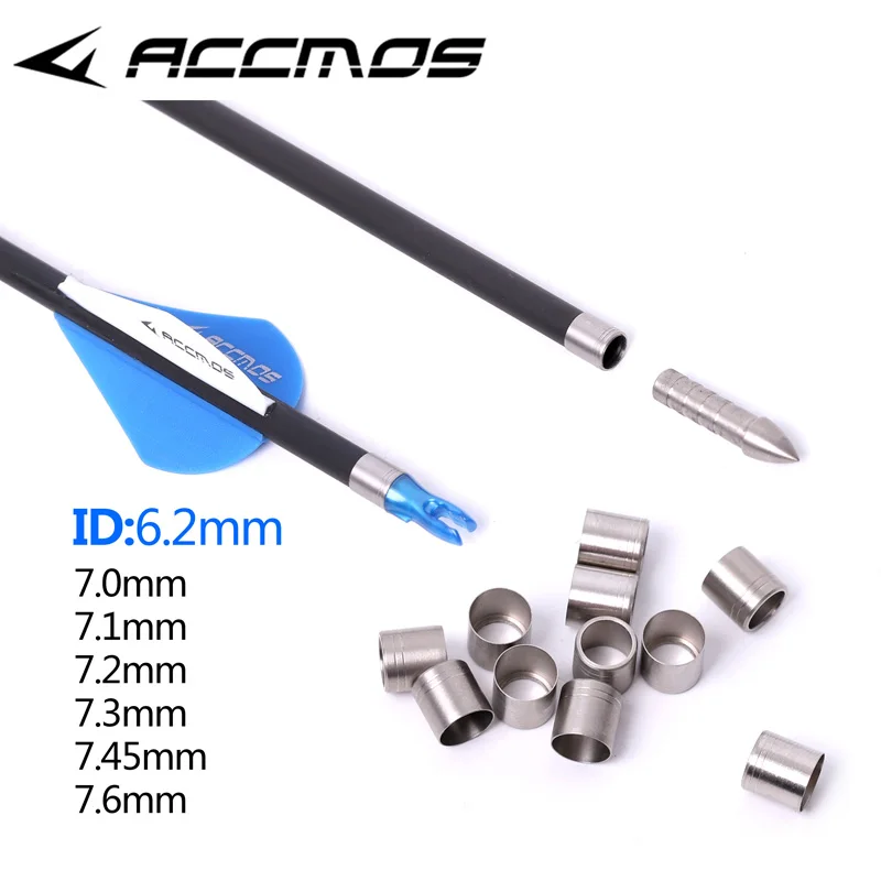 Stainless Steel Explosion-proof Ring ID 4.2 mm ID 3.2mm ID6.2mm Arrow Shaft Protecter Ring Arrow Collar 12pcs arrow shaft protector ring
