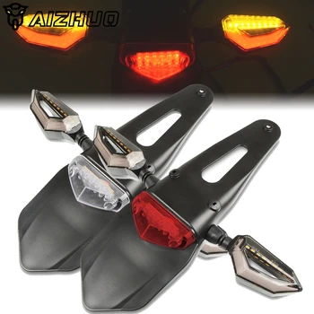 

Dirt Bike For YAMAHA YZ WR XT250X XTZ125 TRICKER SEROW 225 250 TTR250 TTR 600 License Plate Warning Brake Turn Signal Light