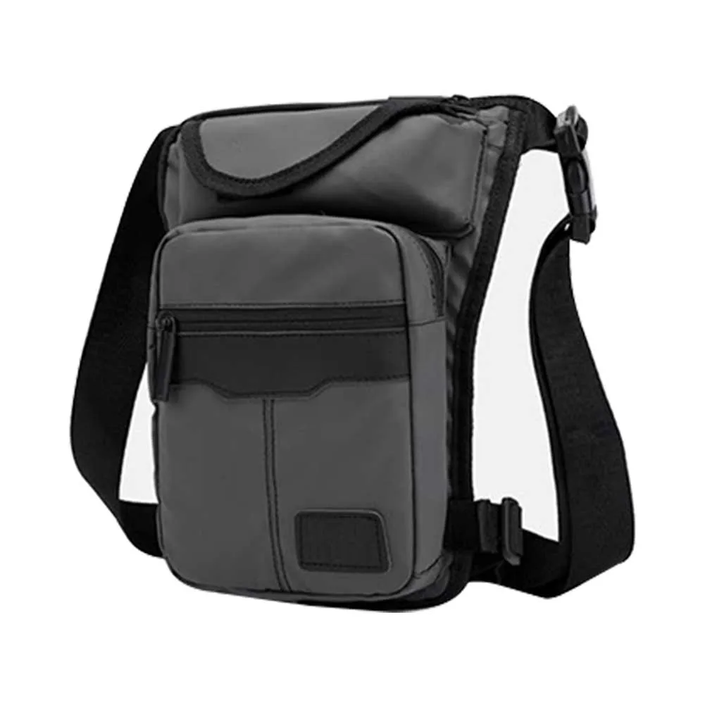 Men Running Casual Bicycle Adjustable Strap Wear Resistant Outdoor Crossbody Elastic Leg Bag Waterproof Large Capacity Sport