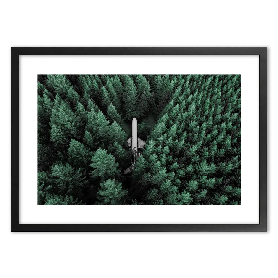 

Dark Green Forest White Plane Quotes Nordic Posters And Prints Wall Art Paper Painting Wall Pictures For Living Room Home Decor