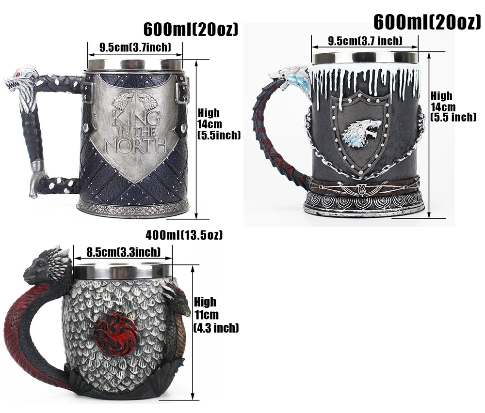 Игра престолов Гурд череп кружка Viking Рог Viking кружки пива рог для напитков Кофе кружка Чай чашки Хэллоуин Бар посуда для напитков