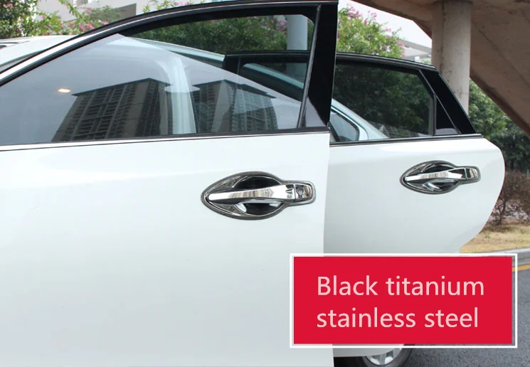 Для Nissan Teana Altima 2013- черная титановая дверная ручка Чаша декор крышка отделка 4 шт