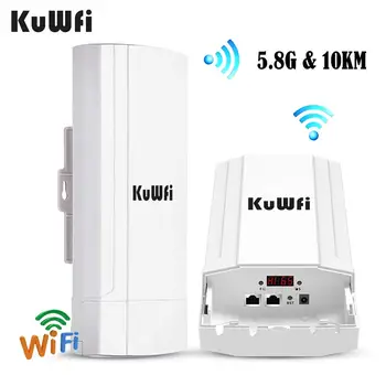 KuWFi-enrutador inalámbrico para exteriores de alta potencia, 900Mbps, 5,8G, CPE/Repetidor/WDS/puente, señal Wifi extendida, 3-10KM, para cámara IP PoE