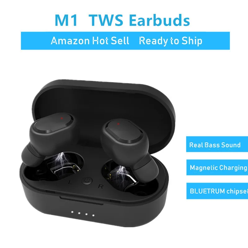 TWS Wireless Bluetooth Headset 5 0 Flashing Reminder Mini Sports Earbuds Automatically Pair with Bluetooth Stereo Phone Headset