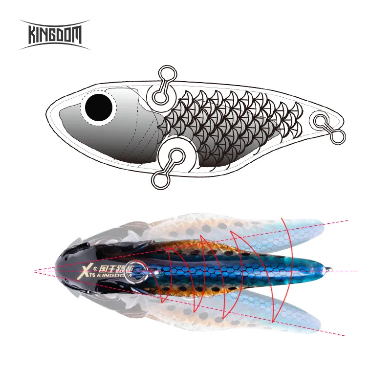 Kingdom VIB Fishing Lures Sinking Vibration Artificial Hard Baits 50mm 65mm  Crankbaits Winter Ice Salt Fishing Tackle Wobblers