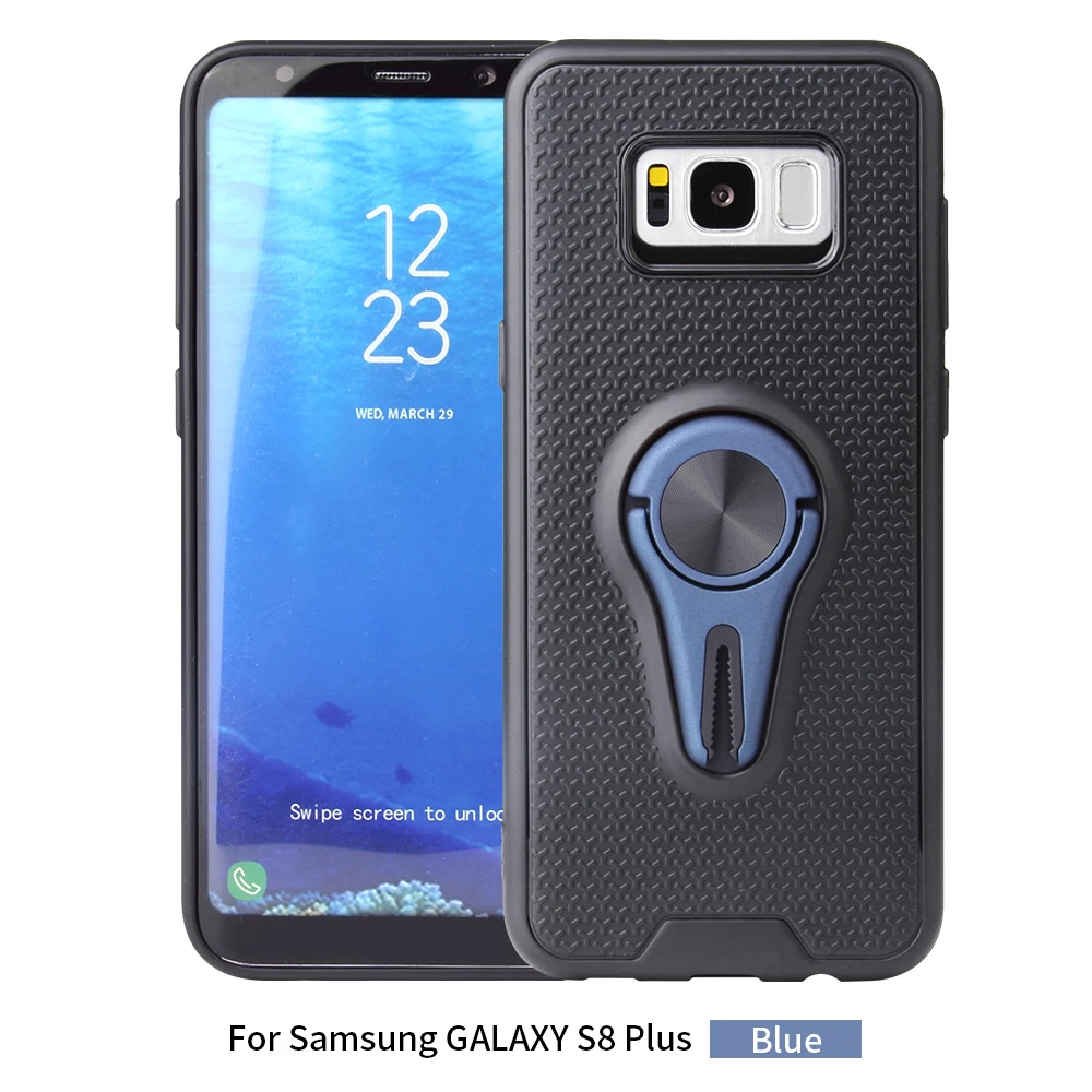 Blue Чехол для samsung GALAXY S8, S9, S10 plus, S10e, S10lite, новинка, Автомобильный кронштейн для выхода воздуха, чехол для samsung Note 8, 9, 10 pro, телефон cas - Цвет: Blue