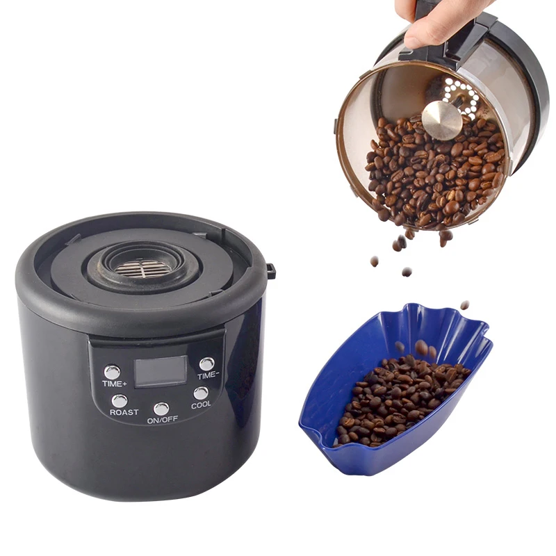 80g Home Mini Hot Air Coffee Roaster Automatic Electric No Smoke Coffee Beans Baking Roasting Machine 220V 1400W