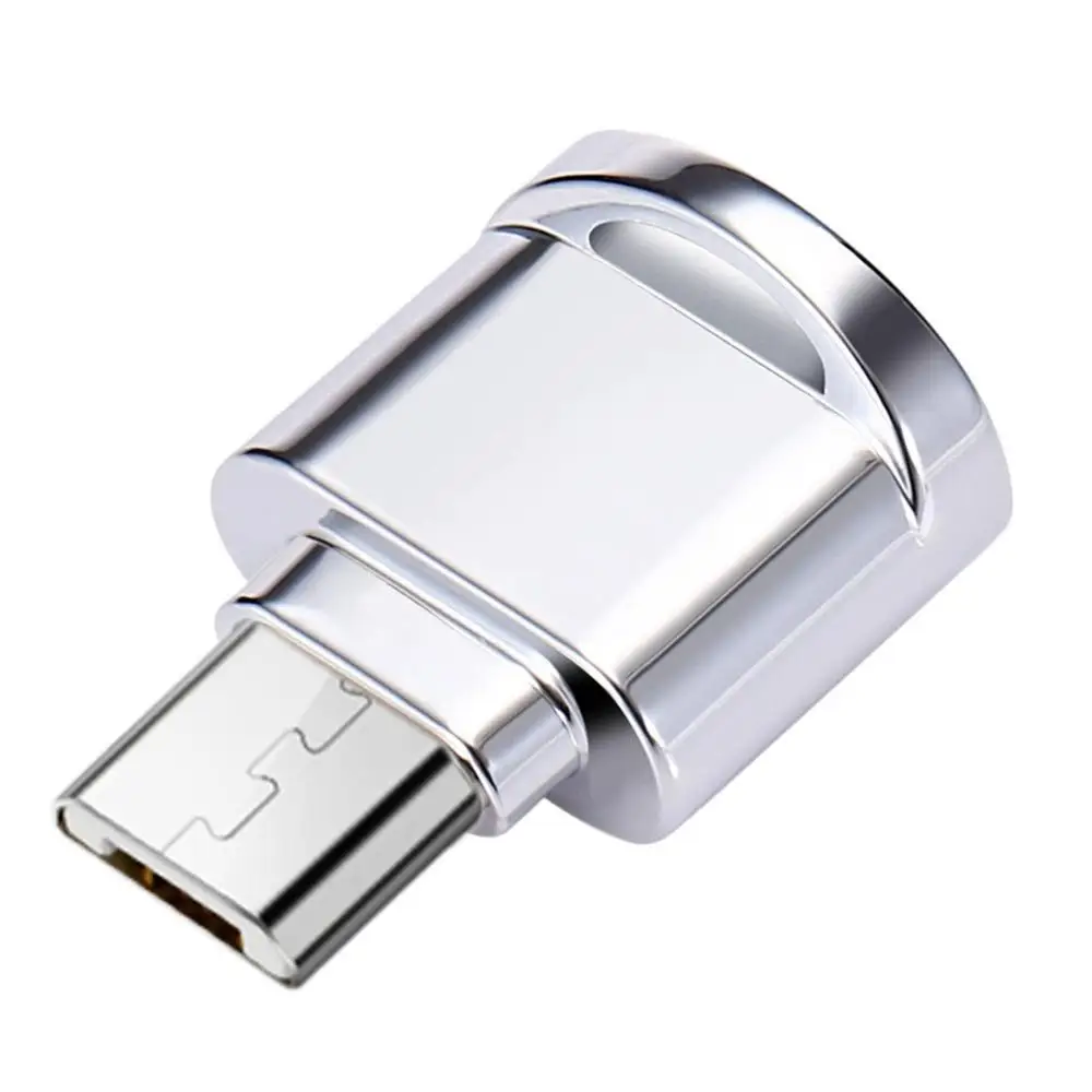Silver Micro USB OTG TF Micro SD кард-ридер адаптер для Android телефонов простой в использовании удобный практичный CE1333-CE1334 - Цвет: Silver