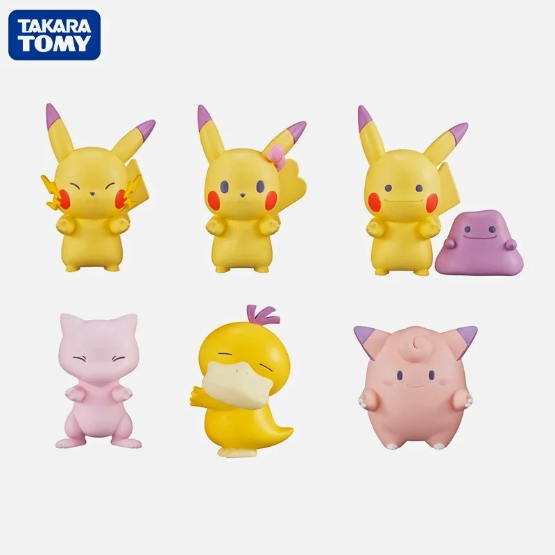 Экшн-фигурка покемона Takara Tomy 6 шт./компл. Пикачу Mew Дитто джигглипуф большая голова