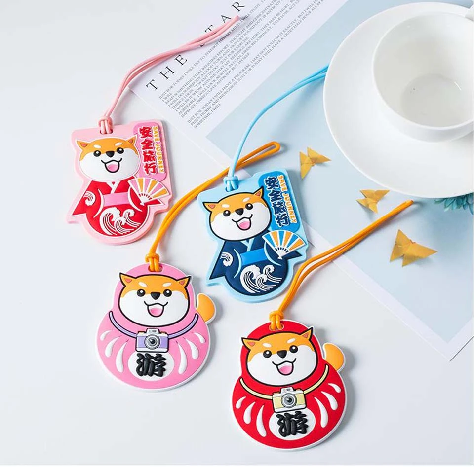 Kawaii Dog Anime Travel Accessories Luggage Suitcase Id Address Portable s Baggage Labels Gifts New Travel Accessories Aliexpress