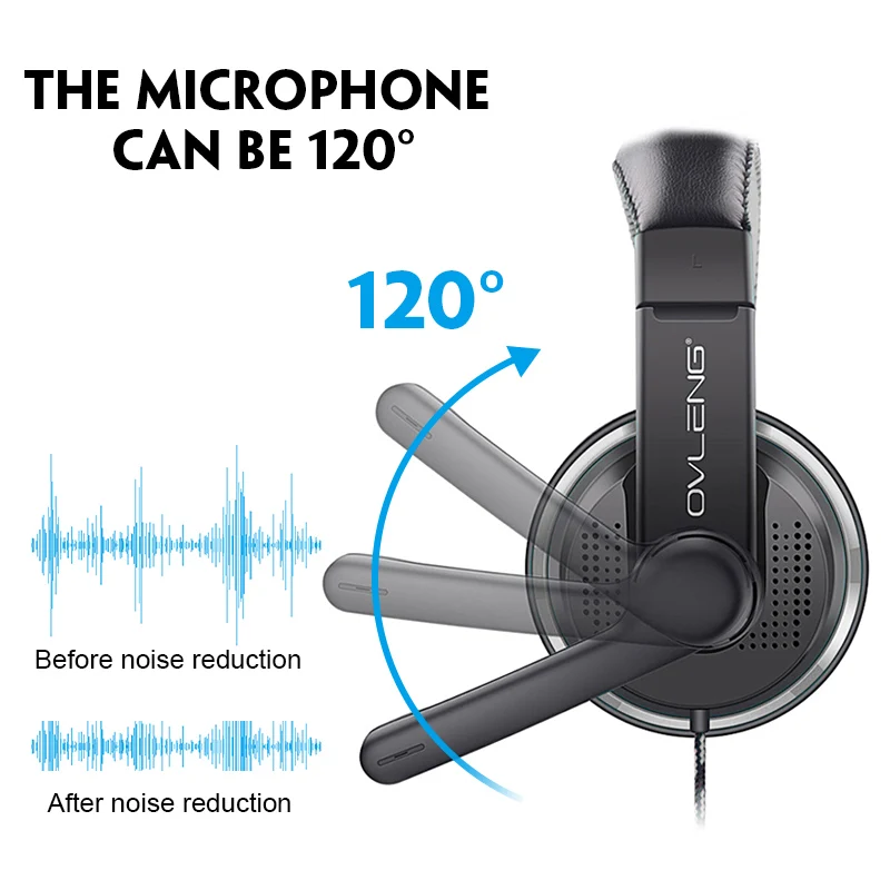 For PS4 Gamer Wired Headphone with Microphone SmartPhone Gaming Headset Music Stereo Helmet Tablet PC Computer Kids Earphone