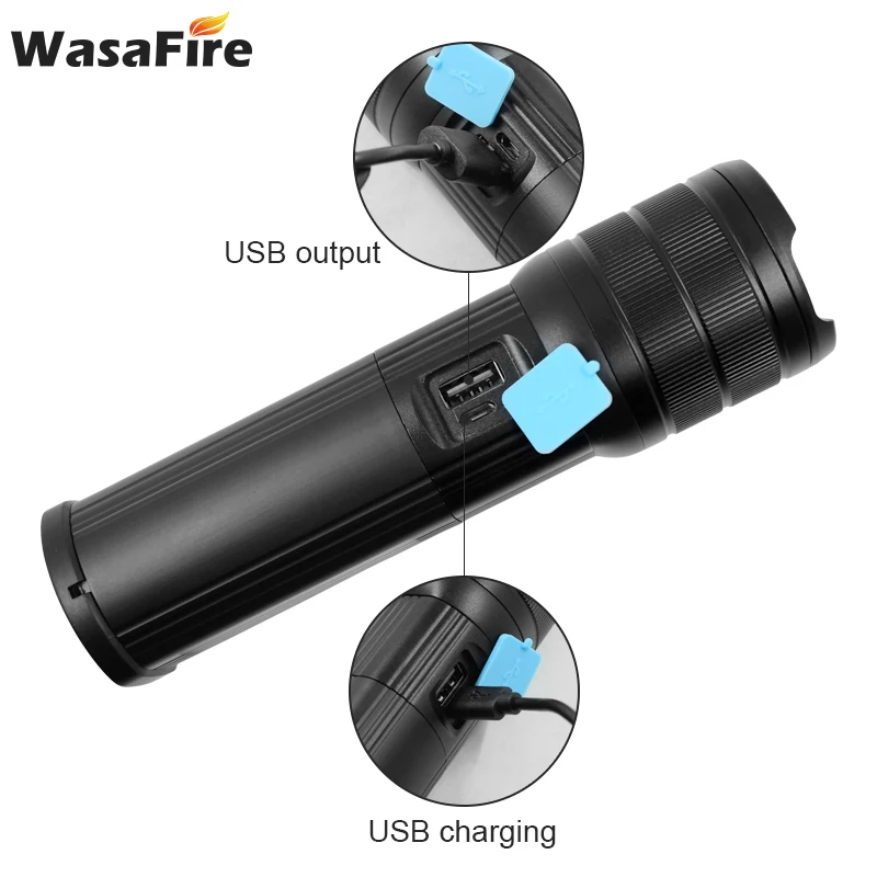 Wasafire 2 шт./лот Масштабируемые L2+ 2* COB работы вспышки светильник Перезаряжаемые 3-режимный Фонари белый/красный/синий светильник фонарь для кемпинга