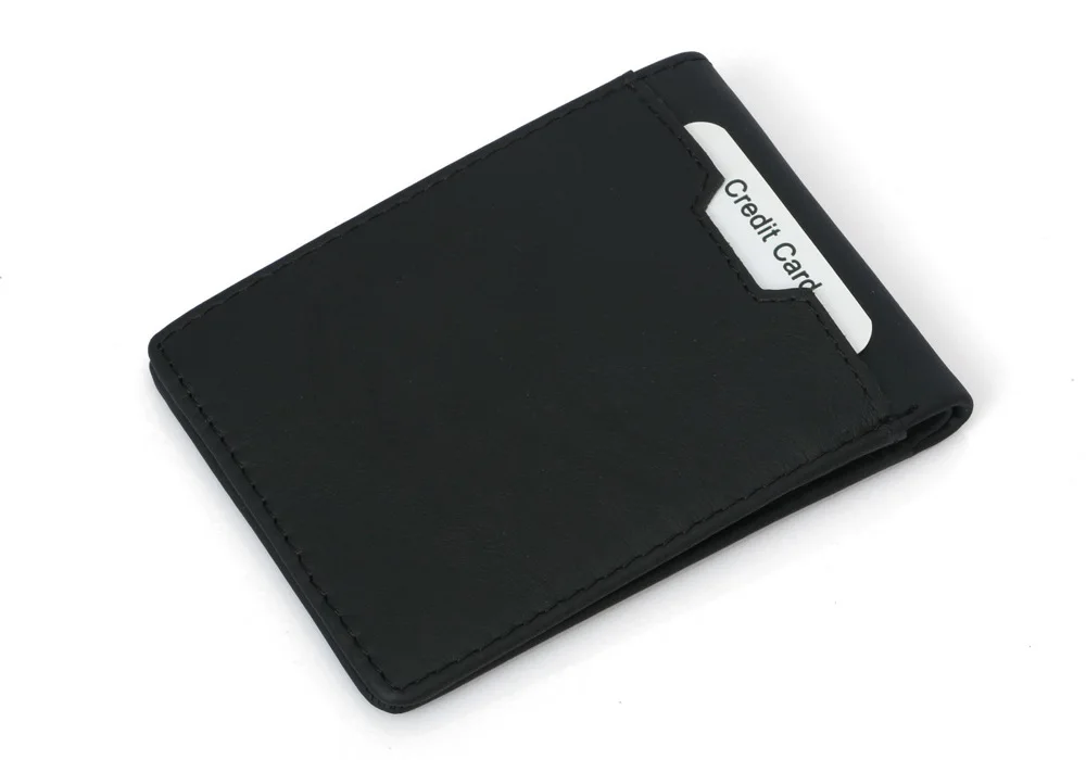 Slim Soft Wallet Genuine Leather Mini Credit Card Wallet Card Holders Men Wallet Thin Small Purse