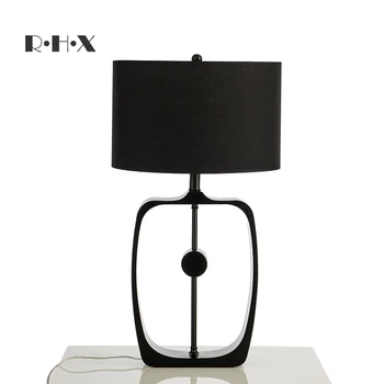 

Desk Lamp Bedroom Bedside Lamp Office Hotel Reception A Living Room Post Modern Black Wrought Iron Continuous System Desk Lamp