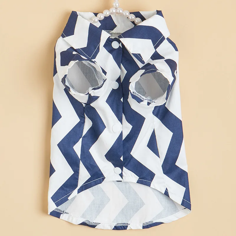 Personality INS Summer Breathable Dog Clothes Cartoons Clothes Vest Clothing T-Shirt Hawaiian For Puppy Chihuahua Cat Shirts