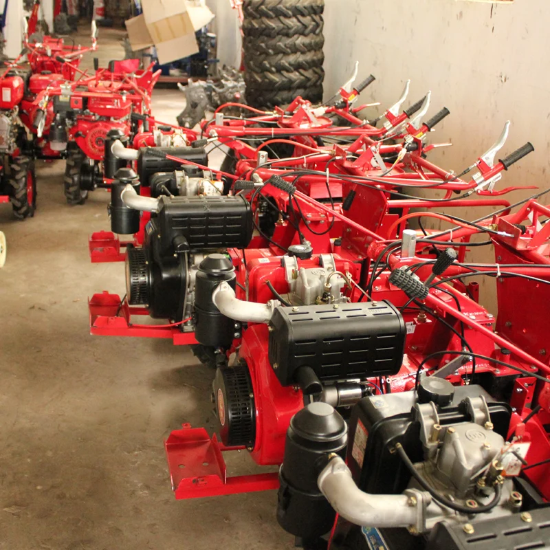 Máquina de cultivo de campo agrícola, cultivador giratorio de Suelo Suelto, minicultivador de potencia/Tractor de mano para caminar