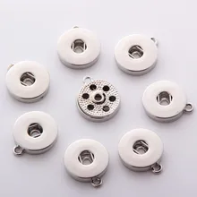 50 шт. Новая мода 10 шт./партия кнопка новая пуговица 1 Ухо Ювелирные изделия металлические Новые оснастки Аксессуары для 18 мм Кнопка новая пуговица браслет с застежкой