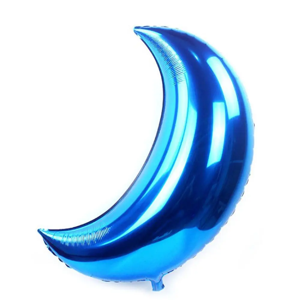blue 36 дюймов Большой лунный свет Фольга Гелий воздушные шары, Классические игрушки для детей День рождения Свадебные украшения поставки Большая Луна воздушные шары для детей подарок - Цвет: blue