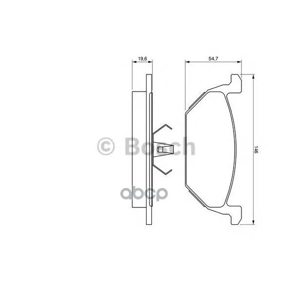 Колодки Тормозные Дисковые Audi A3 97/Vw G4/Skoda Octavia 9709 1.4/1.6/1.8 Передние Bosch арт. 0986424364