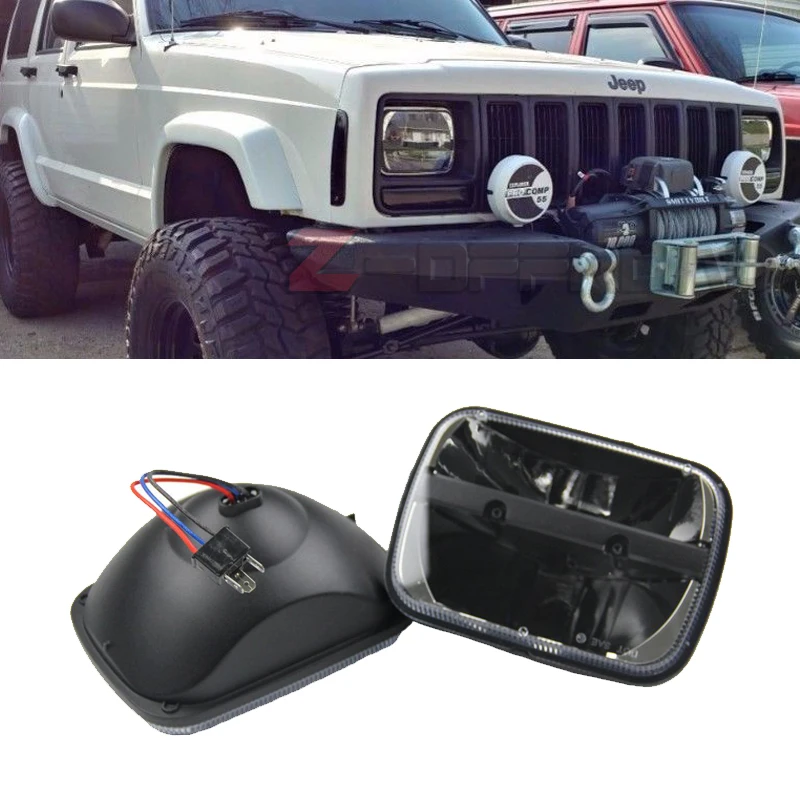 Бесплатная доставка внедорожные фары подходит для 1984 до 2001 XJ Cherokee квадрат 5*7