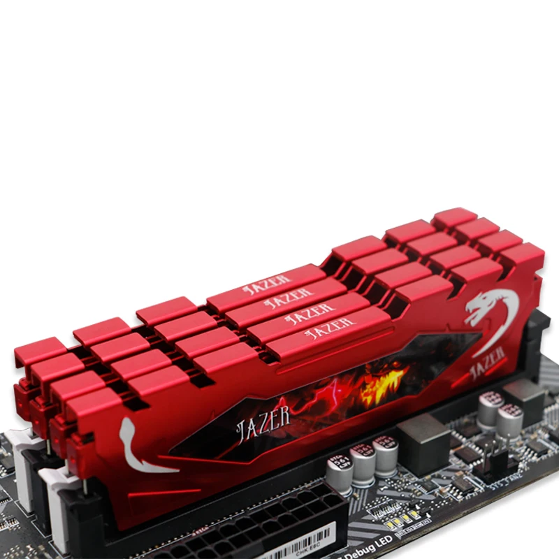 Memória do computador do desktop da ram de jazer memória ram 4gb 8gb ddr4 16gb pc4 2400mhz 2666mhz com dissipador de calor