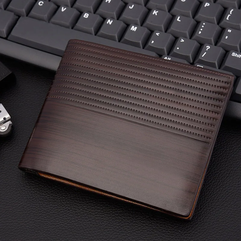 

Wallet Leather Folded Multi-card Texture Man Wallet Black/Brown/Bark brown Wallet