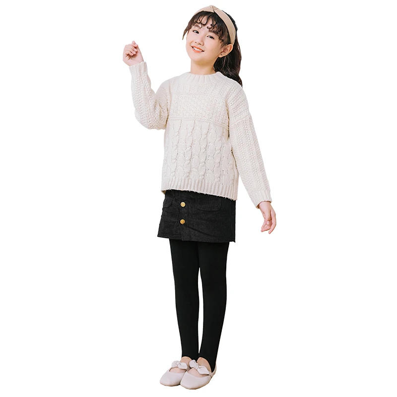 kids leggings Леггинсы для девочек; зимние леггинсы с подкладкой из плотного флиса; леггинсы для девочек; Детские милые черные брюки; детские зимние штаны - Цвет: kids leggings
