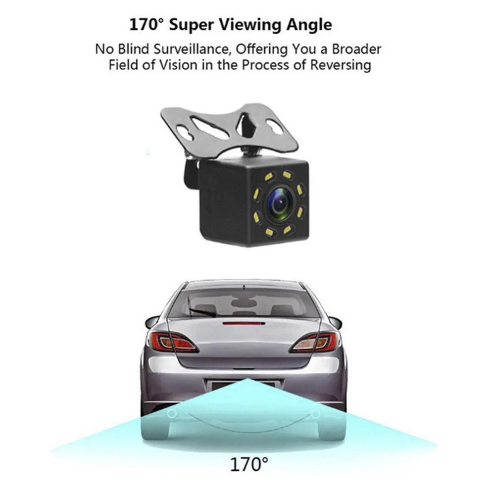 Стиль 8 светодиодный ночного видения Автомобильная камера заднего вида качественный удобный широкоугольный HD водонепроницаемый дублирующая для парковки заднего вида