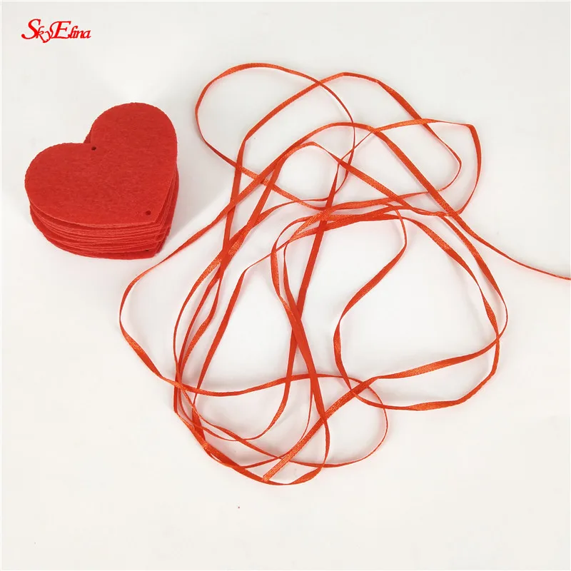 Занавеска в виде красного сердца из нетканого материала Женский баннер