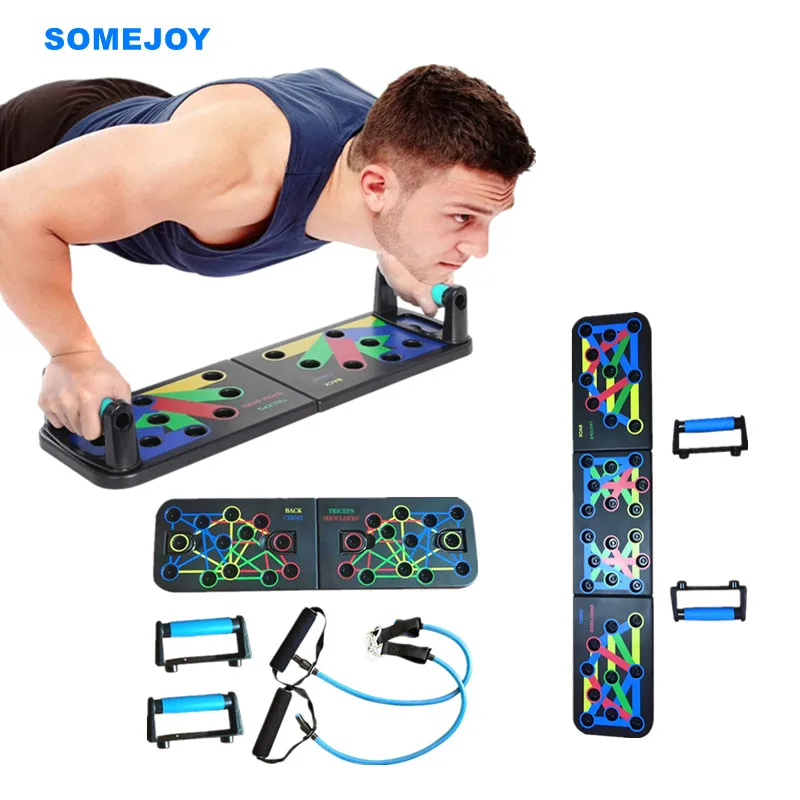 Multifunction-Push-Up-Stands-Rack-Board-With-Resistance-Ropes-Body ...