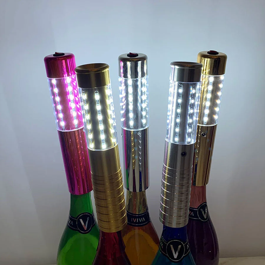 night light for bedroom Thrisdar LED Strobe Baton Champagne Wine Bottle Service Sparkler for VIP Nightclub KTV Bar LED Flash Sticks Bottle Flash Baton night lamp