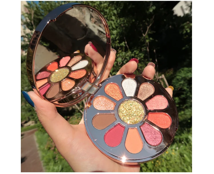PigmentedShimmer Eyeshadow Palette paleta Sombra Makeup Shiny Palette Glitter Matte 11 Color Eyeshadow Pallete Metallic Cosmetic