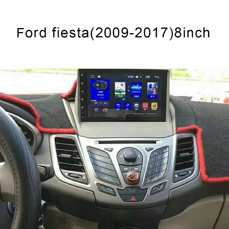 9 дюймов 1+ 16G Android 8,0 Автомобильная dvd-навигационная Система Автомобильный многофункциональный плеер для Ford Fiesta