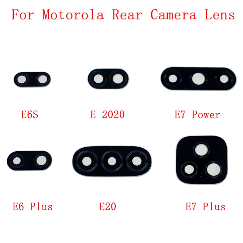 

2Pcs Rear Back Camera Glass Lens For Motorola Moto E6S E 2020 E7 Power E4 E5 E6 Play E7 Plus E20 E4 Camera Glass Lens