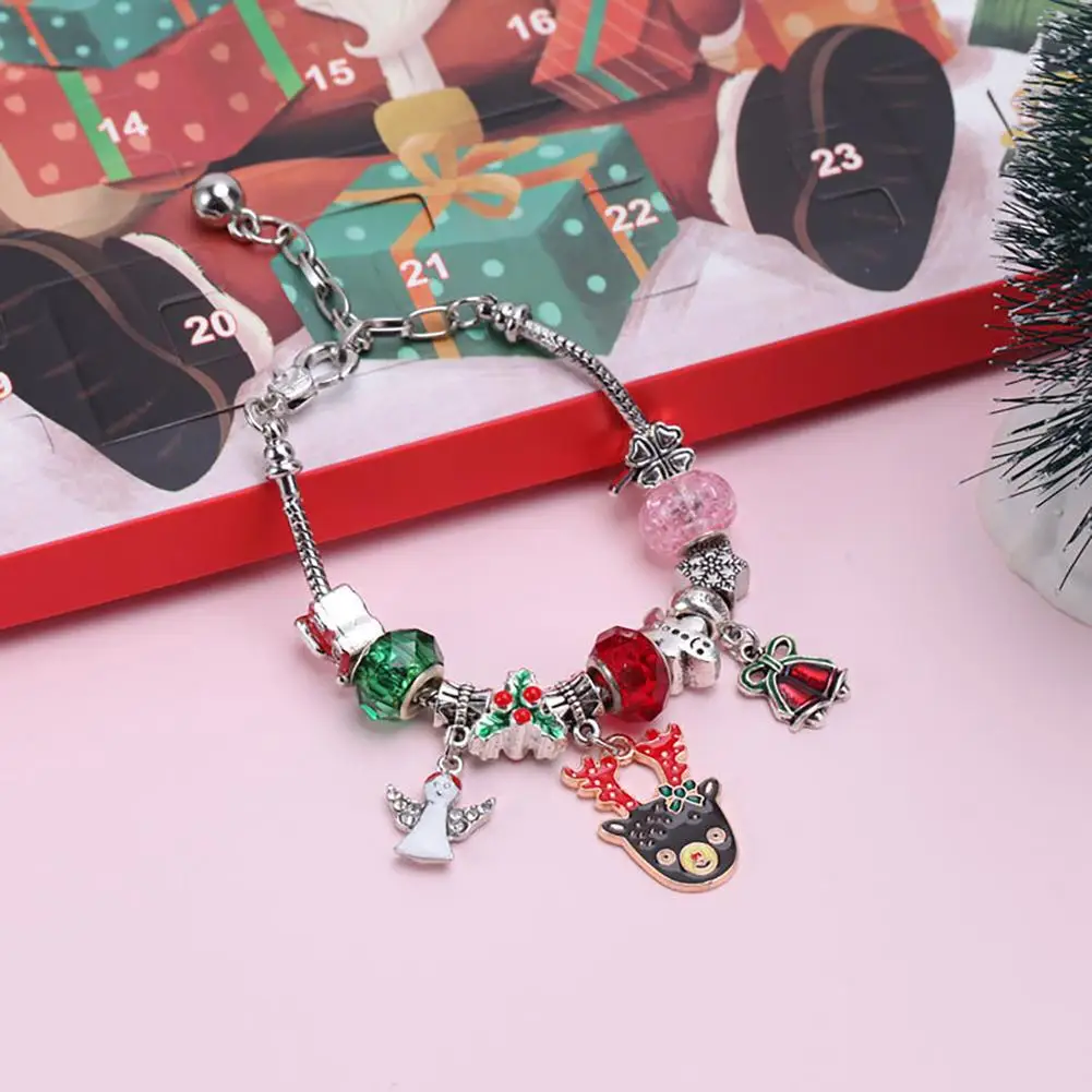 Advent Calendar 2021 Christmas 24 Days Countdown Calendar Christmas Advent Calendar DIY Charms With Bracelet Set Gift For Girls 2