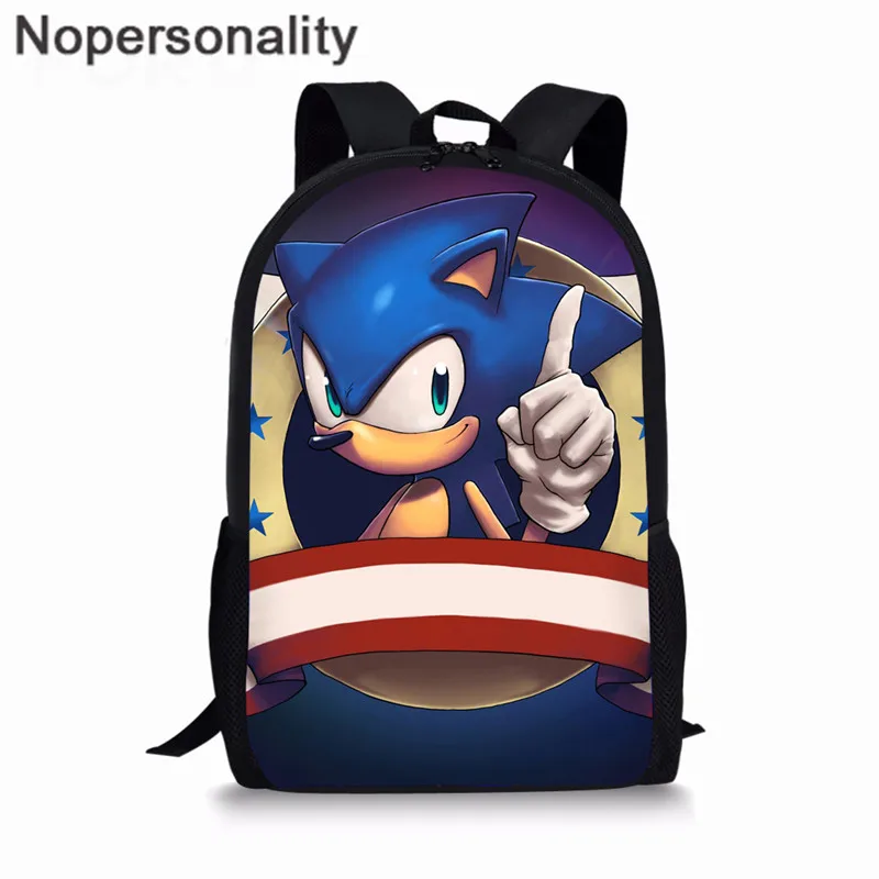 Школьная сумка Nopersonality Mario Super Sonic the Hedgehog для детей, рюкзак с мультяшными принтами для мальчиков, детский рюкзак, сумка для малыша - Цвет: XM1701C
