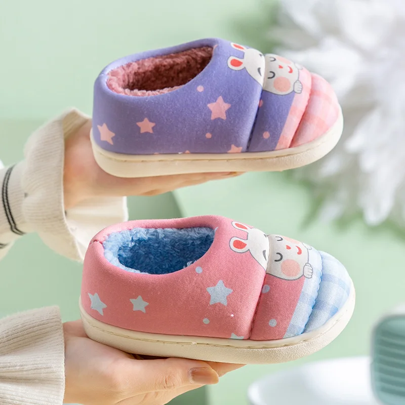 girls leather shoes Kids Cotton Winter Indoor Flip Flops Non-slip Cute Shoes Home Slipper Fashion Warm Children Baby Boys Girls Slippers Miaoyoutong best children's shoes