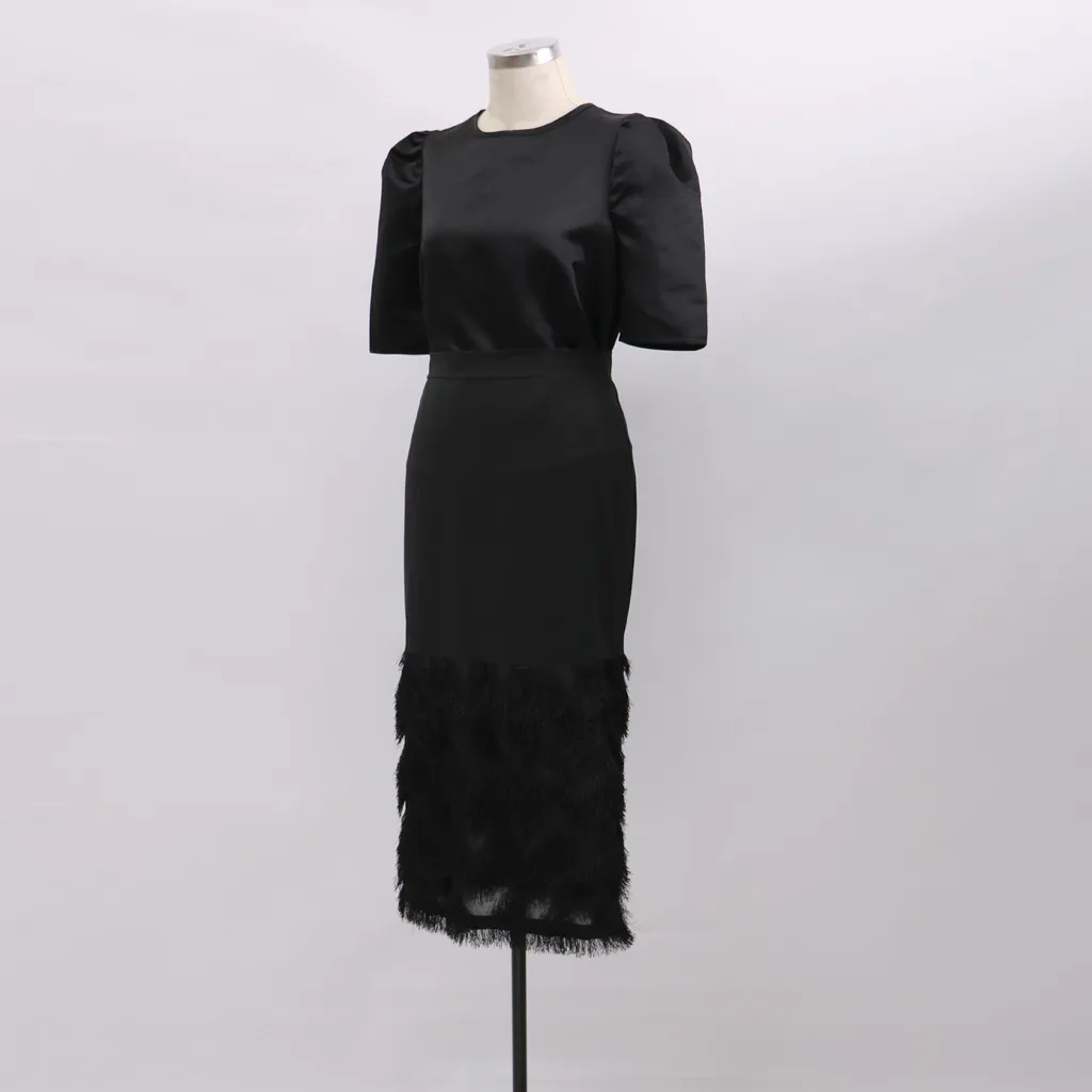 vestidos sukienki, сексуальное женское платье, с рукавами-фонариками, комплект из двух частей, ropa mujer robe hiver femme, зимнее платье