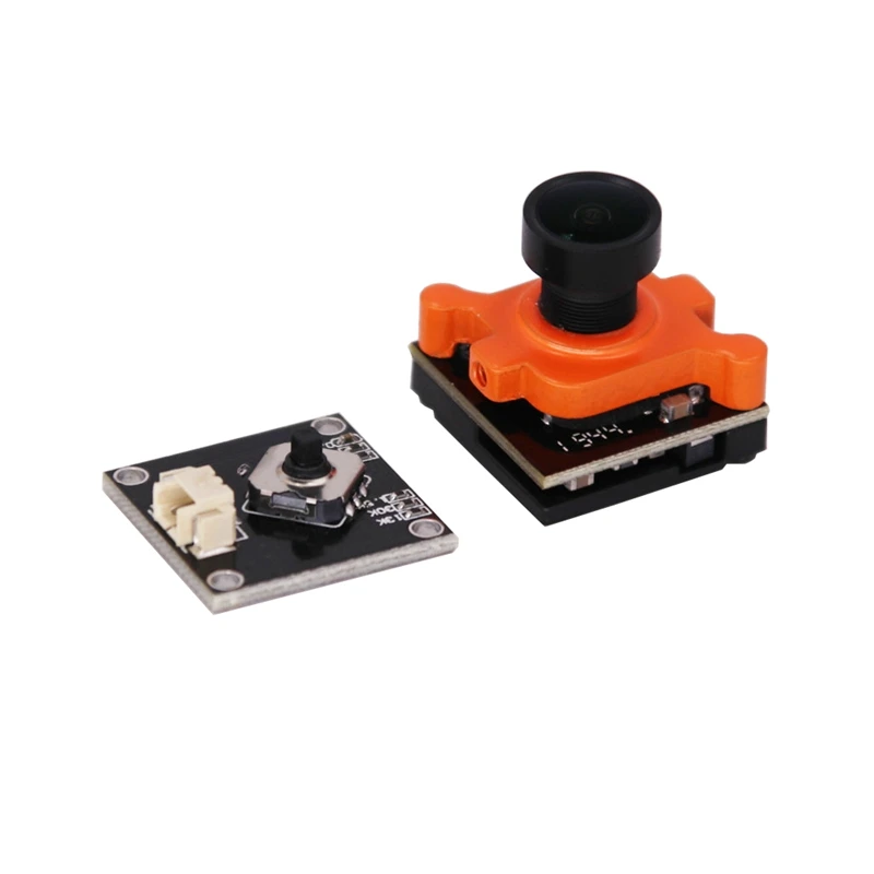 

Mini FPV Camera CMOS 2.1mm 2000TVL Low Latency FPV Camera with OSD for RC FPV Racing Drone Part-Orange