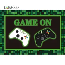 Laeacco Happy Birthday Game On Photophone For Photos Boy Baby Shower Photographic Backdrops Photography Backgrounds  Decoration