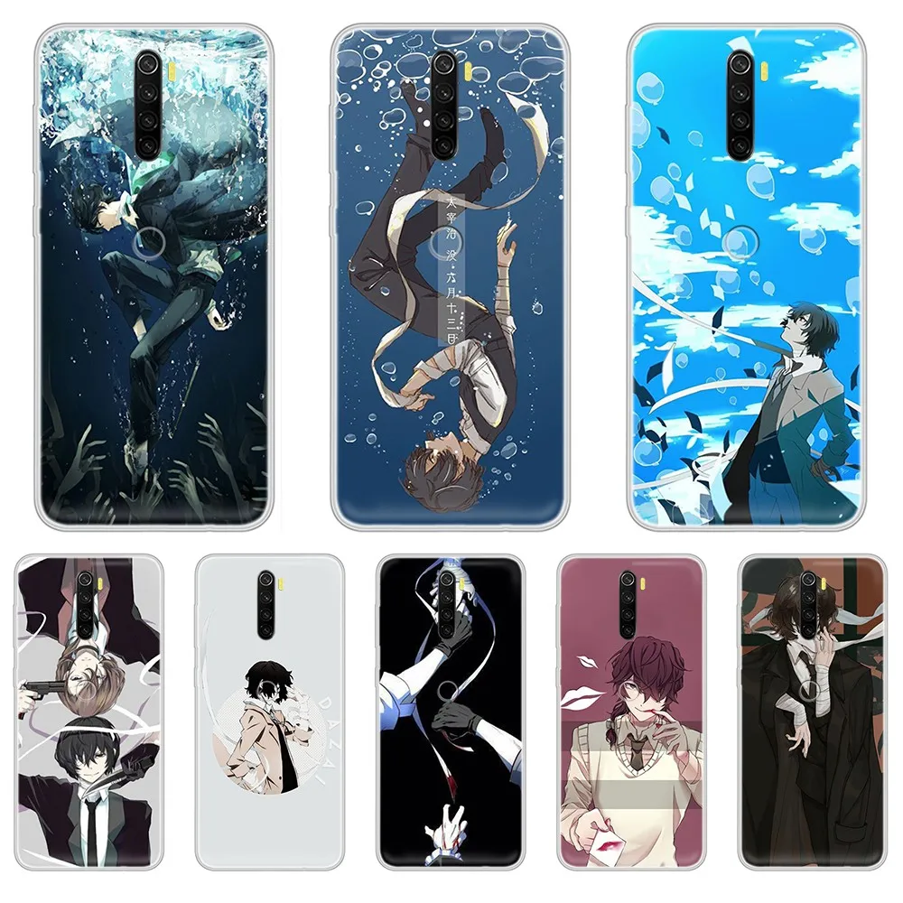 Прозрачный чехол для телефона с рисунком аниме Bungou Stray Dogs Dazai Osamu XIAOMI Redmi Note 3 4 5 6 7 8 9