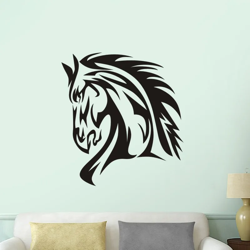 DCTAL Horse Wall Sticker El caballo Decal Cheval Posters Vinyl Wall Art Decals Pegatina Car Decal Decor Mural Animal Sticker