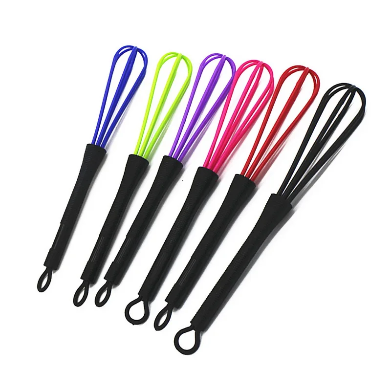 2Pcs Whisk Mini Egg Rotary Egg Mixer Beaters Balloon Flat Steel Wire