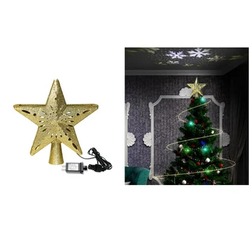

LED Christmas Tree Topper Star Top Light Projection Lamp Christmas Party Decoration for Home Bedroom Living Room
