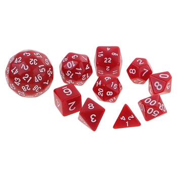 

10 Pieces Digital Dices Multi-sided Dice Set for D&D TRPG KTV Party Fun Board Games Playing Game Dice Party Supplies Gift