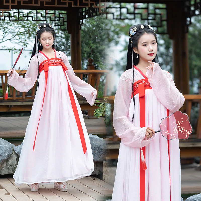 

2019 Spring And Summer Xian Qi Elegant Antique Style Embroidered Chinese Clothing Fairy Skirt Chest-high Dress han dynasty Eleme