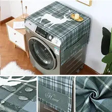 Геометрический пылезащитный чехол для холодильника, стиральной машины, полотенца с изображением кошки, плотный хлопок, белье, органайзер для холодильника, кухонные товары