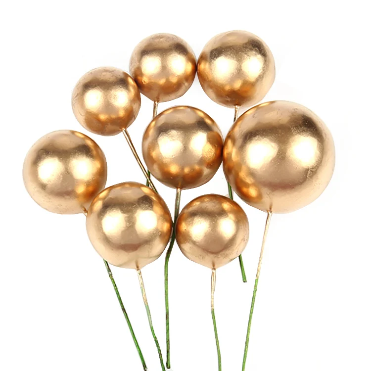 Gold and silver ball birthday cake placement baking simulation plugin ins cool wind Christmas decorations（1-4 cm)） | Игрушки и хобби