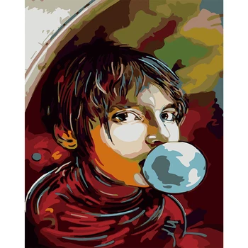 

Bubble boy.Hand Made Paint High Quality Canvas Beautiful Painting By Numbers Surprise Gift Great Accomplishment